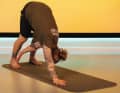 Downward facing dog yoga exercise
