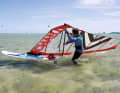 ...so that the wind can reach under the sail. In this way, the wind helps you to turn the sail round.