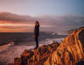 A view of the distant horizon from Chile’s rugged coastline.