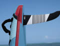 A relatively short, slightly curved fin that suits the board very well