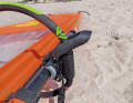 ...and the very slim fork has a sturdy head tube.