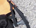 The double tack strap stabilises the pressure point.