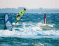 The best place for moderate wave action is in front of the Sonderkobbel campsite