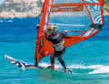 The front foot goes into the loop first