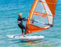 Pull your back leg in and keep your feet as close as possible to the base plate and on the centre line of the board. The further you stand away from the pivot point (the base plate), the more wobbly it will be.