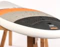 The edges at the back are thick and "boxy". If you mount the straps on the outside, you'll be standing more athletically than comfortably - and with your heels no longer on the foot pad.