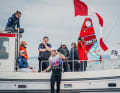 Versorgung vom Boot.