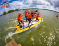 Fun on the giant SUP is part of it.