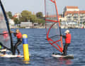 Sails between 3.5 and 7.8 m2 were used