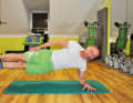 ...and slowly raise and lower your pelvis from the floor. This is another great full-body exercise.