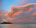Sometimes the classic foehn clouds pile up on top of each other and create unique formations in the sky.