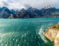 Am Urnersee – dem in Nord-Süd-Richtung gelegene Teil des Vierwaldstätter Sees– schlägt der Föhn mit seiner ganzen Härte zu.