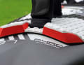 The "spoiler" on the pad of the Severne Pyro offers a little extra support if you twist in the loops