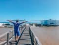 Schon mit Vorfreude geht Vincent Langer an den Strand. Der Kieler trainiert gerne auf Sardinien für die DWC-Saison.