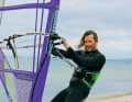 For the first gliding rush, the boom should be high up and the harness lines quite long