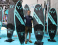 We One shaper Gerhard Scharl is presenting his new board brand to the public at boot.