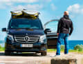 When transporting boards side by side, it is best to secure each board stack with its own straps on each side.