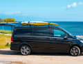 The further apart the roof racks are mounted, the more stable and secure your surf equipment will be on the roof. Ideally, your board should be about 40 centimetres away from the bow and tail.