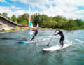 Paddling in calm conditions, windsurfing in windy conditions - the perfect combination