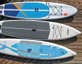 from top to bottom: Red Paddle Compact Set 11'0" x 32.0'', Indiana Feather 11.6'' x 30.0'', Paddleboard Touring Package 11'8" x 32.0''