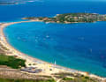 Favourite spot for many windsurfers: Mistral spot Porto Pollo in the north of Sardinia.