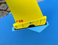 Die Powerbox ist der Klassiker. Die Finne wird von unten ins Board gesteckt...