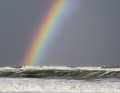 Sylt ist immer gut für besondere Momente: 2018 wird Victor Fernandez von einem Regenbogen geküsst.