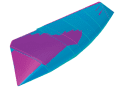 Die zwei Wave-Konzepte von NeilPryde im 3-D-Modell von Designer Robert Stroj: Das Atlas (blau) weist mehr Vorliekskurve, ein tieferes Profil und einen schmaleren Topbereich auf, als das Combat (magenta).