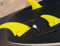 Three slot boxes like the F2 - you only really see this on surfers. The Allen screws for fixing are very small. The centre fin did not fit into the box without reworking.