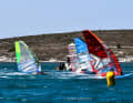Maxi Räuchle crosses the start line first at the PWA Youth World Cup in Alacati