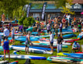 There is a lot of hustle and bustle ashore and people are talking shop or simply enjoying the atmosphere.