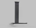 The pole is made of aluminium and measures 85 centimetres