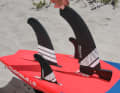 ...but the standard (in the carbon edition) single fin is offset to the rear at the fin head