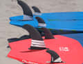 ...the centre fin is offset forwards in the base.