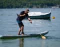The thin, lightweight paddle is very handy.