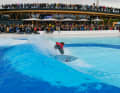 Surfing in the artificial wave at o2 Surftown MUC