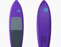 Downwind boards, which have their origins in SUP foiling, are extremely narrow and usually do not have footstrap plugs