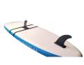 The Wing Fin from FitOcean can be easily strapped to all fixed or inflatable SUPs