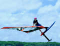 The 15-year-old freestyler has only been using a foil regularly for a few weeks. He manages metre-high shakas with ease.