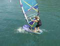 When pumping up on the foilboard, Jordy is on the edge from the start...