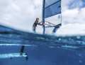 The buoyancy of foils is enormous: even less than 0.1 square metres of front wing is enough to lift a windsurfer out of the water.