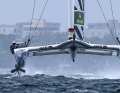 Fast 100 km/h auf Foils: Der SailGP ist quasi die Formel 1 auf dem Wasser. Am Steuer des deutschen Katamarans sitzt mit Erik Heil ein begeisterter Wingfoiler