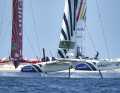 Die Rennkurse beim SailGP sind kurz und eng, die Boote erreichen mehr als 100 Stundenkilometer und kommen sich oft beängstigend nahe.