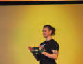 Bring the band back in front of your chest.  Maintain the tension at all times.  Breathe in as you pull it in.