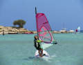 Sails that are too large and boards that are too small are the most common mistakes when learning