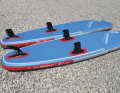 A double fin in the centre offers even more lateral support and is therefore ideal for wing surfing.