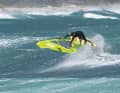 As you extend your sailing arm, the profile pushes against you, and the counter-pressure lifts you out of the water.