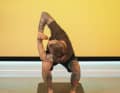 Twisted chair yoga exercise