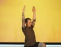 Yoga exercise Warrior lunges