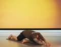 Yoga exercise Pigeon Folds